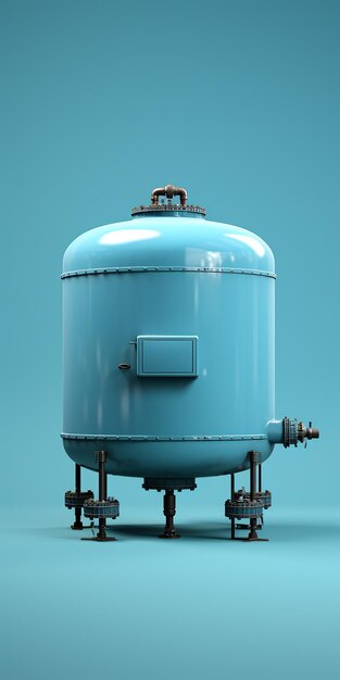 Ilustración de fondo azul del tratamiento de aguas residuales