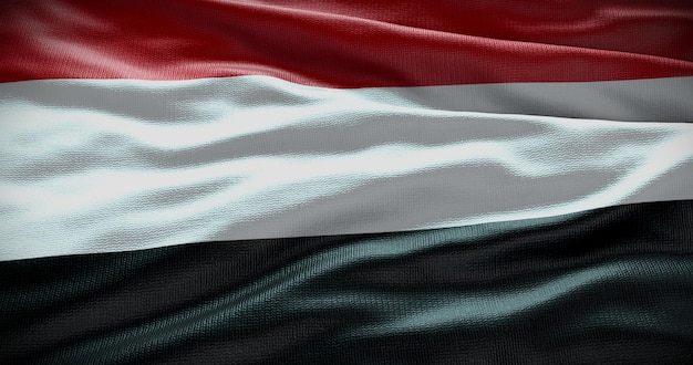 Ilustración de fondo de la bandera nacional de Yemen Símbolo del país