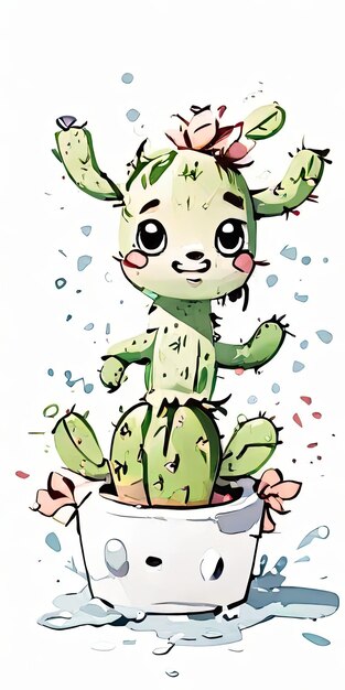 Ilustración de fondo de cactus