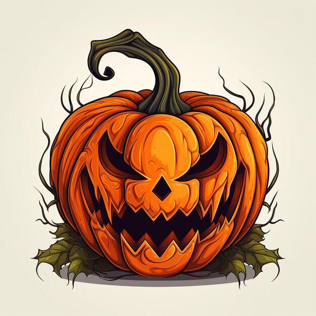 Ilustración de fondo de calabaza 3D