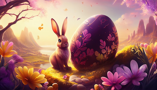 ilustración de fondo de celebración de huevos de pascua