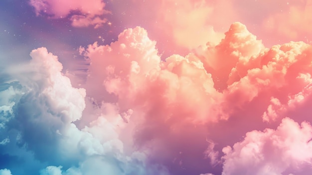 Ilustración de fondo del cielo de nubes generada por ai