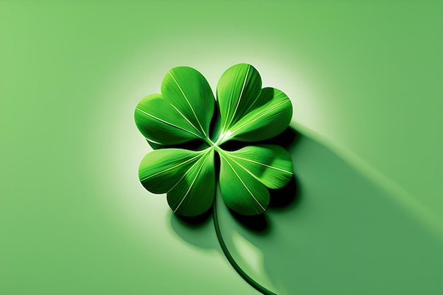 Ilustración de fondo del día de San Patricio Hat Clover Shamrock ai generativo