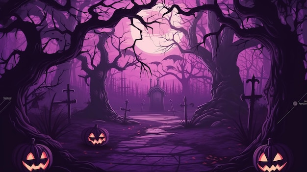 ilustración de fondo espeluznante de halloween