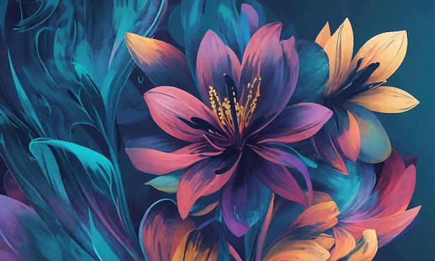 Ilustración de fondo de flor abstracta
