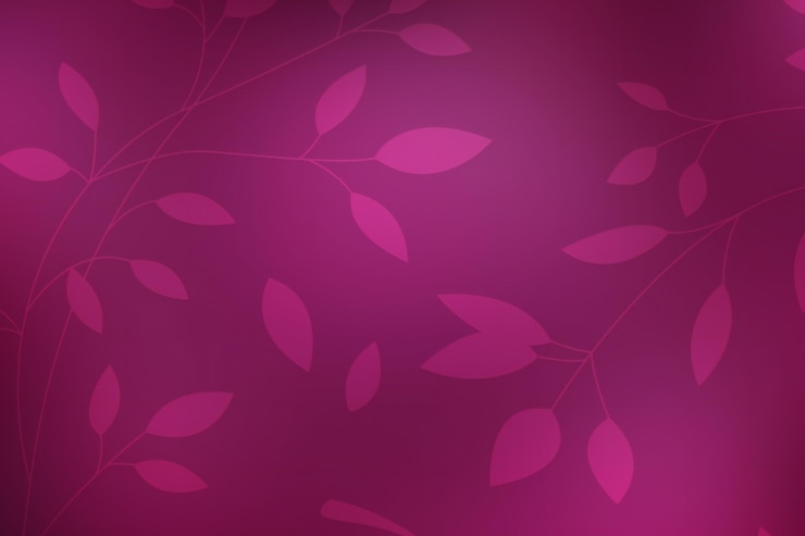Foto ilustración de fondo floral rosado con hojas y ramas