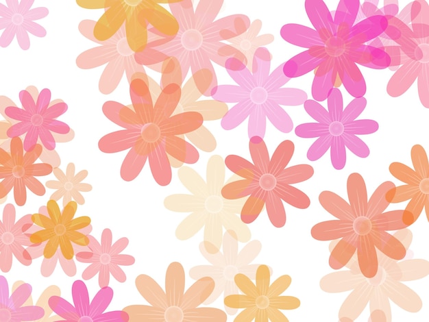 Ilustración de fondo de flores para decoración