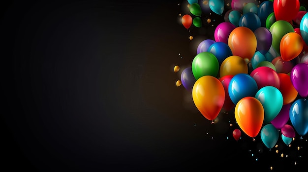 Ilustración de fondo de globo de fiesta de cumpleaños AI GenerativexA