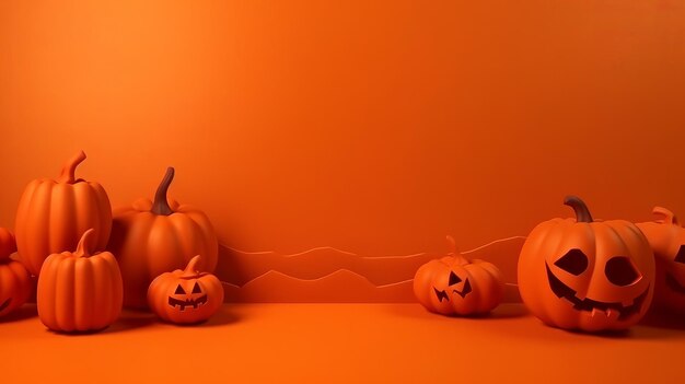 Ilustración Fondo de Halloween con espacio de copia Generativo Ai