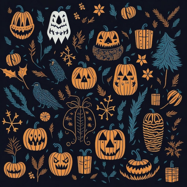 Ilustración de fondo de Halloween