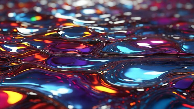 Ilustración de fondo holográfico de fluidos abstractos