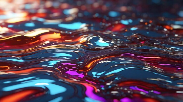 Ilustración de fondo holográfico de fluidos abstractos