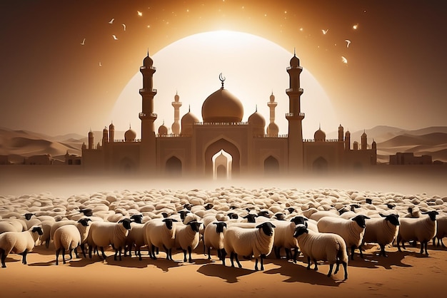 Ilustración de fondo islámico