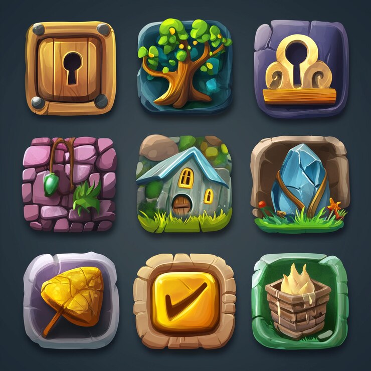 Foto ilustración de fondo de juegos abstractos 2d entorno de fondo de juego casual para aventura o comba