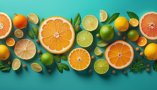 Ilustración de fondo liso abstracto de fruta de limón naranja