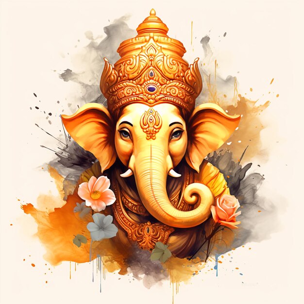 Foto ilustración del fondo de lord ganpati para ganesh chaturthi