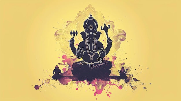 Foto ilustración del fondo de lord ganpati para el ganesh chaturthi