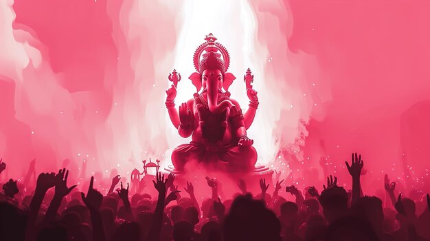 Foto ilustración del fondo de lord ganpati para el ganesh chaturthi