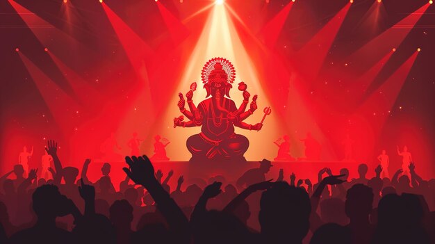 Ilustración del fondo de Lord Ganpati para el Ganesh Chaturthi