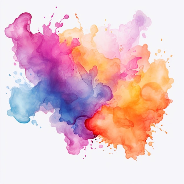 Ilustración de fondo multicolor acuarela abstracta