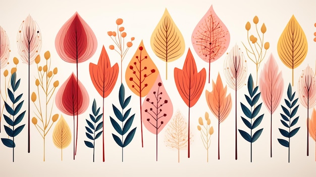 Ilustración de fondo de otoño