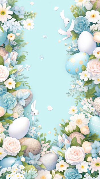 Ilustración El fondo de Pascua en azul