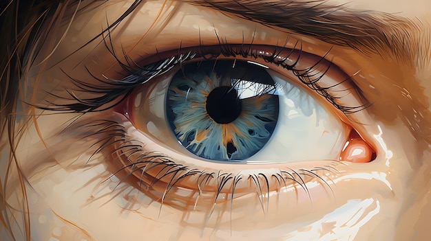 Ilustración de fondo de la pupila y el diseño del iris