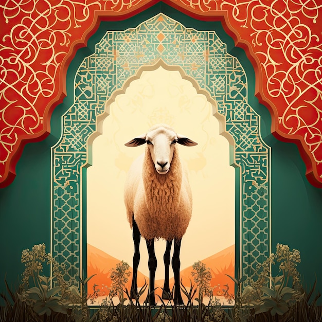 Ilustración de fondo vectorial de Eid ul adha Contexto islámico