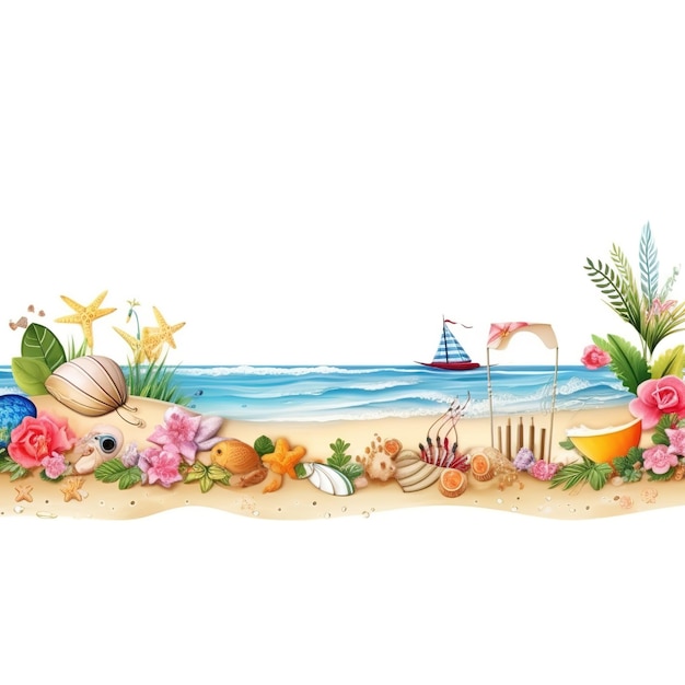 Ilustración de fondo de verano