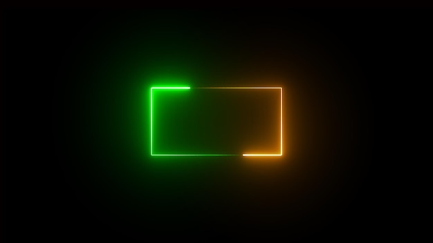 Ilustración de forma brillante de neón en estilo retro Ilustración abstracta en 3D de fondo 4k