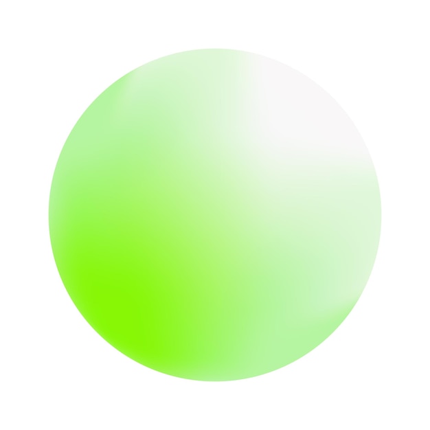 Ilustración de forma geométrica redonda en gradiente sobre un fondo blanco