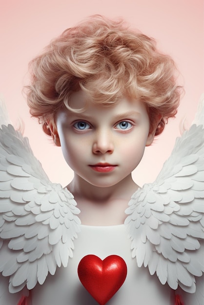 Foto ilustración fotográfica del niño cupido