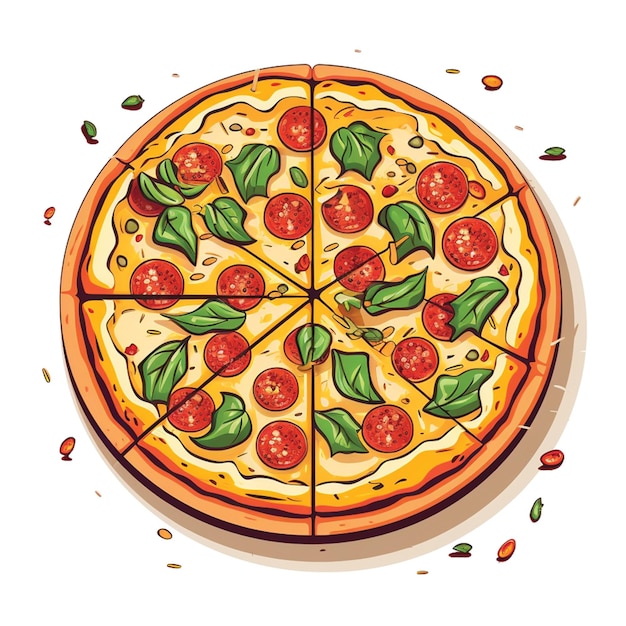 Foto ilustración de un fragmento de una pizza