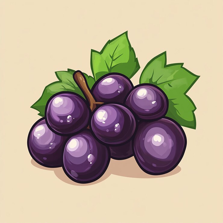 Foto ilustración de la fruta de la uva jugosa