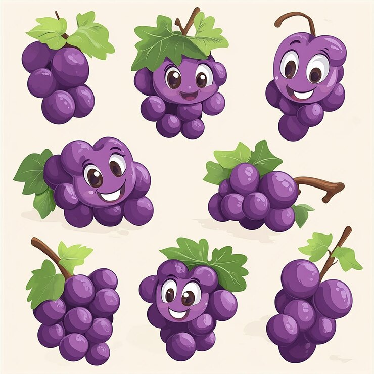 Foto ilustración de la fruta de la uva jugosa