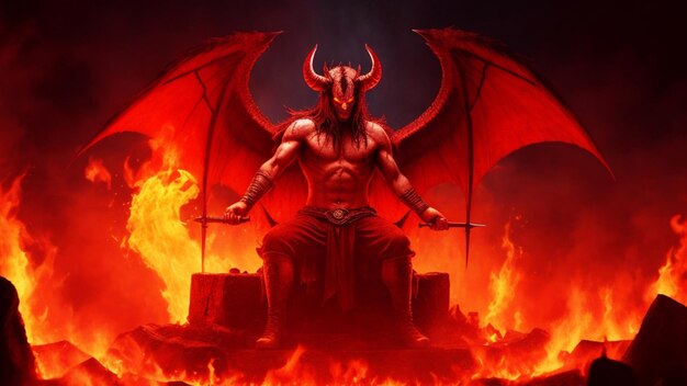 Foto ilustración del fuego del infierno