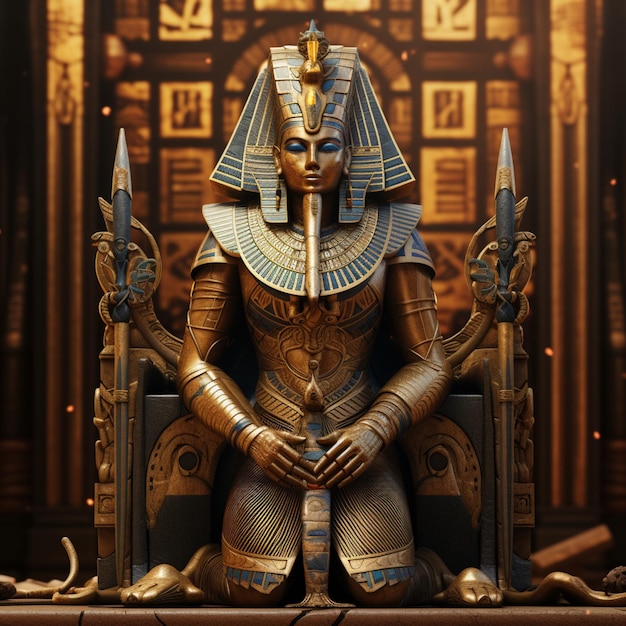 ilustración de los funcionarios egipcios de dios