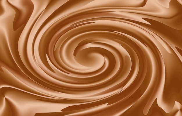 Ilustración de la fusión de un patrón en espiral similar al chocolate para el fondo abstracto