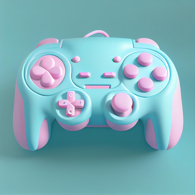 Ilustración de gamepad de videojuego lindo controlador de juegos kawaii