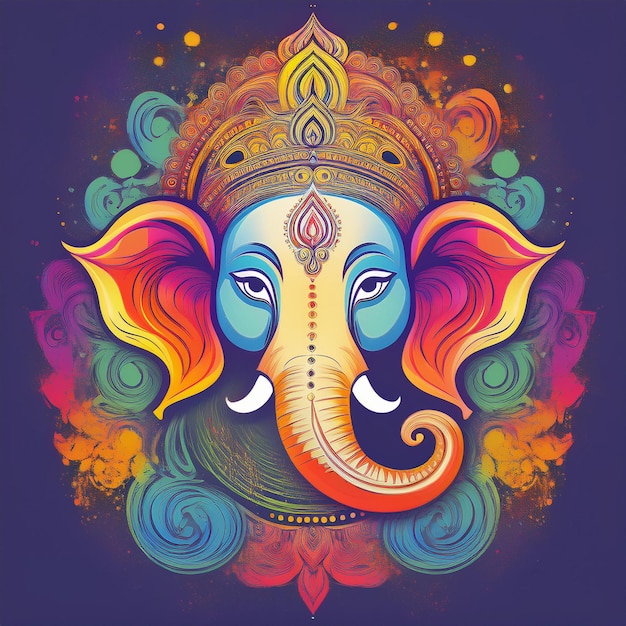 una ilustración de un Ganesh Chaturthi