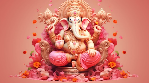 Ilustración de Ganesha Aum Hindu Diwali en la India