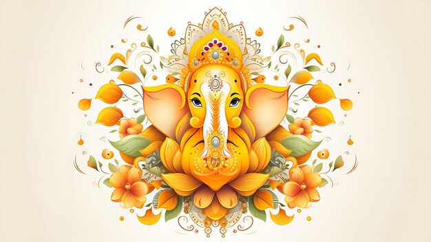 Ilustración de Ganesha Aum Hindu Diwali en la India