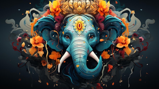 Ilustración de Ganesha Aum hindú