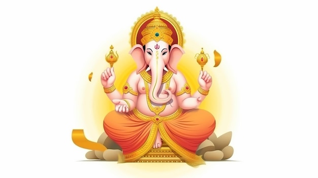 Ilustración de Ganesha Chaturthi Ganesha Generativo ai