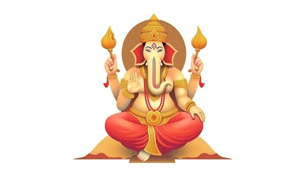 Ilustración de Ganesha Chaturthi Ganesha Generativo ai