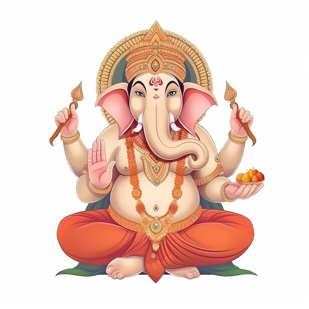 Ilustración de Ganesha Chaturthi Ganesha Generativo ai