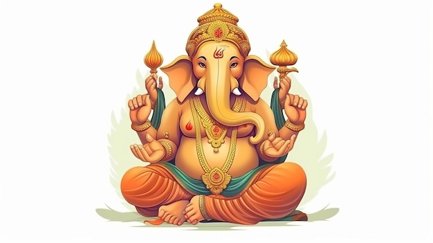 Ilustración de Ganesha Chaturthi Ganesha Generativo ai