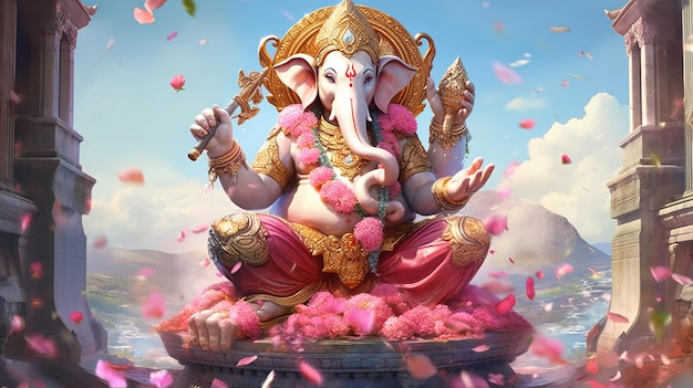 Ilustración de Ganesha Chaturthi Ganesha