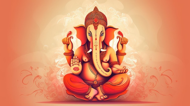 Ilustración de ganesha para ganesh chaturthi y diwali Generative ai