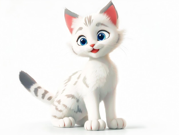 Ilustración de gato 3D